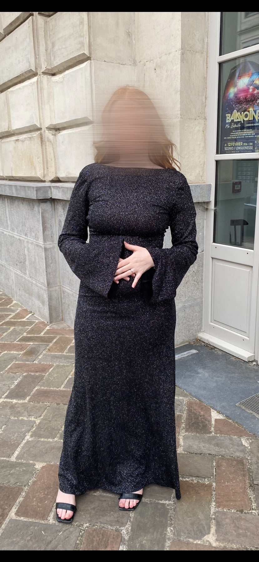 Robe longue à dos nu